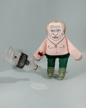 Load image into Gallery viewer, Vladimir Putin dog toy with bottle of vodka